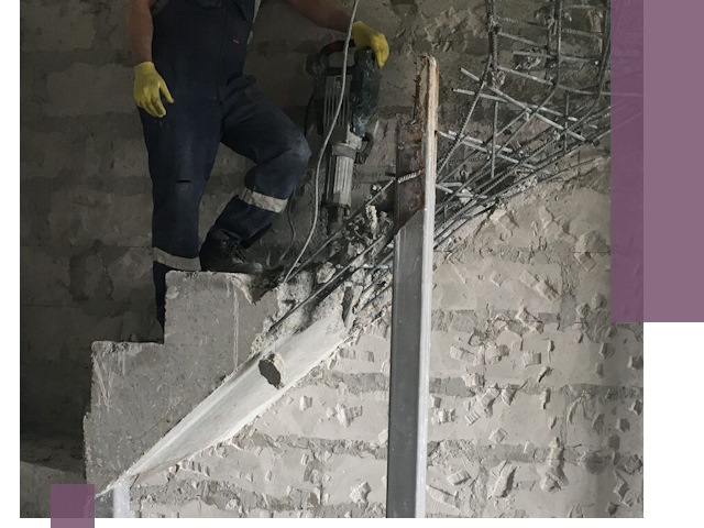 Демонтаж металлических и бетонных лестниц в Сафонове