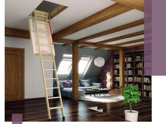 Чердачные лестницы под ключ в Сафонове: изготовление и монтаж