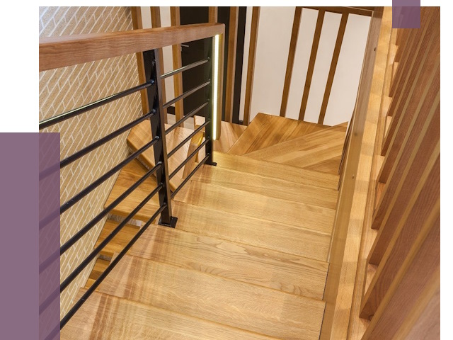 Лестницы из ясеня в Сафонове под ключ от 10043 руб. 