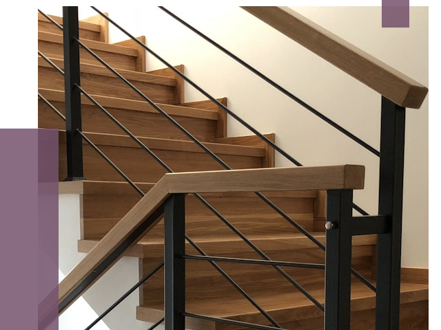 Обшивка металлической лестницы деревом в Сафонове от 4355 руб. 