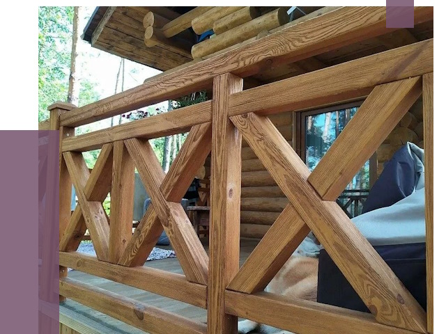 Деревянные перила под ключ в Сафонове от 7686 руб. 