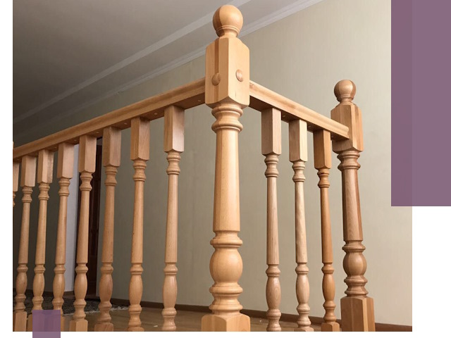 Деревянные перила на заказ в Сафонове: монтаж и изготовление