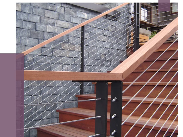 Тросовые перила под ключ в Сафонове от 7788 руб. 