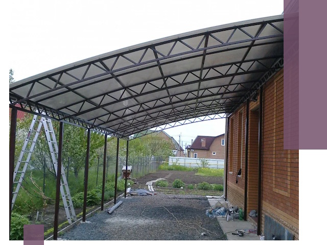 Профессиональный монтаж навесов под ключ в Сафонове