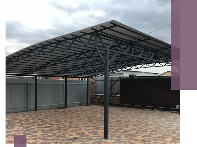 Недорогие навесы под ключ в Сафонове — изготовление и монтаж