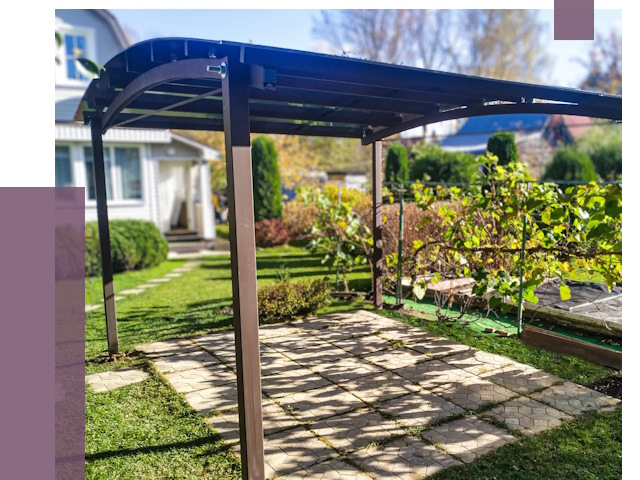 Навесы для дачи в Сафонове от 12759 руб. под ключ — ПРОЛЁТ-Сфн