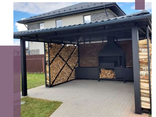 Навесы для барбекю в Сафонове от 12759 руб. под ключ | ПРОЛЁТ-Сфн