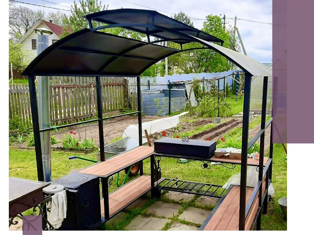 Навесы для барбекю в Сафонове: изготовление, монтаж и демонтаж