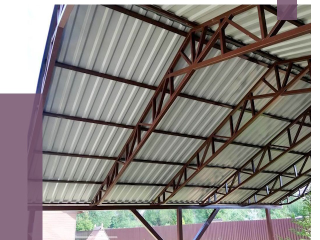 Навесы из профнастила в Сафонове от 7379 руб. | ПРОЛЁТ-Сфн