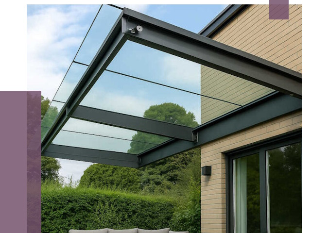 Стеклянные навесы и козырьки в Сафонове от 12298 руб.