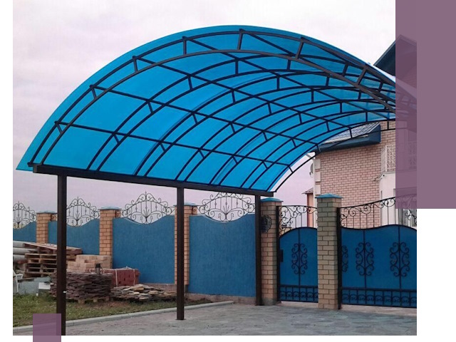Арочные навесы под ключ в Сафонове — изготовление и монтаж
