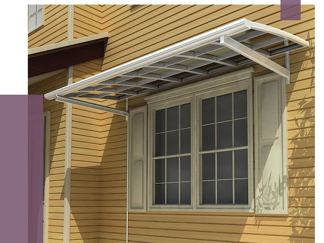 Козырьки над окнами в Сафонове от 7635 руб. — монтаж, покупки | ПРОЛЁТ-Сфн