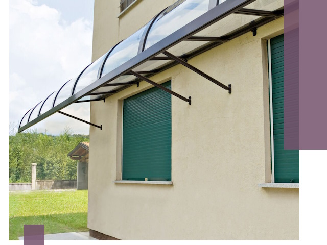 Козырьки над окнами в Сафонове — изготовление и монтаж по выгоде