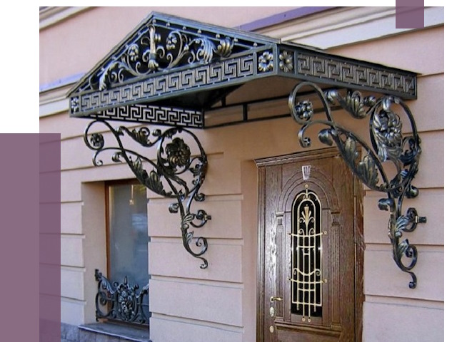 Кованые козырьки в Сафонове под ключ от 12759 руб. — ПРОЛЁТ