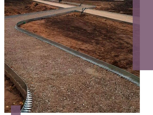 Металлические бордюры под ключ в Сафонове — изготовление и монтаж