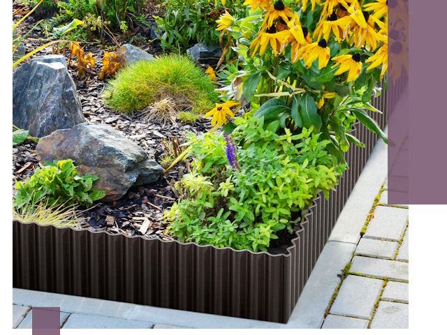 Металлические бордюры для клумб в Сафонове — производство и монтаж